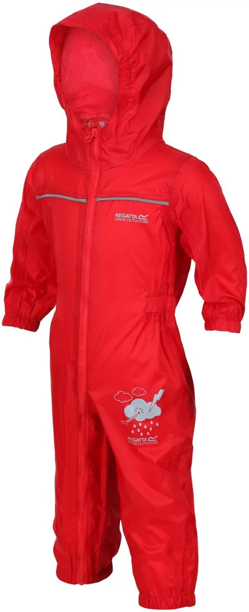 Regatta Puddle IV Regenpak Kinderen - 110 - Rood
