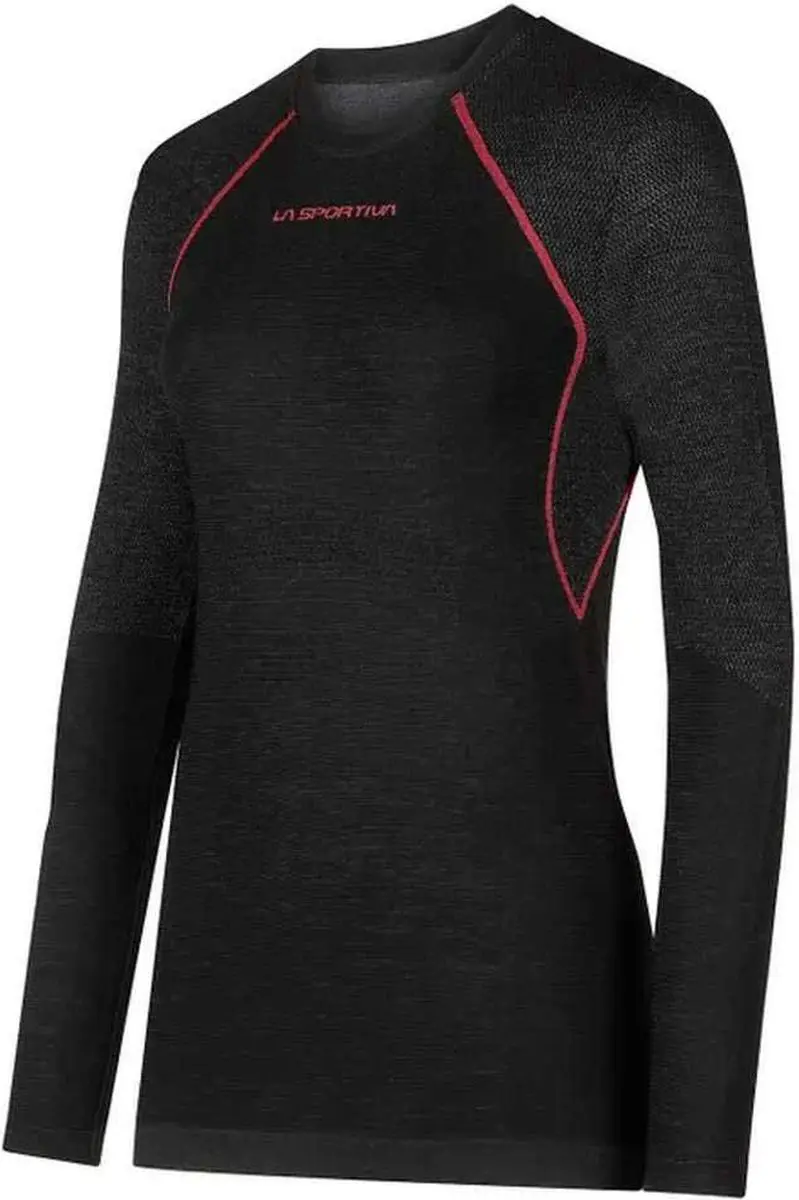 La Sportiva Wool40 Aero Basislaag - M - Zwart/Hibiscus