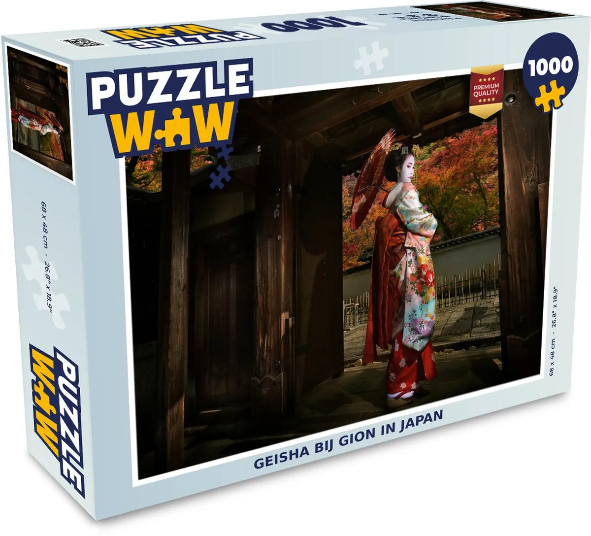 PuzzleWow Legpuzzel Geisha bij Gion in Japan 1000 Stuks - Multicolor