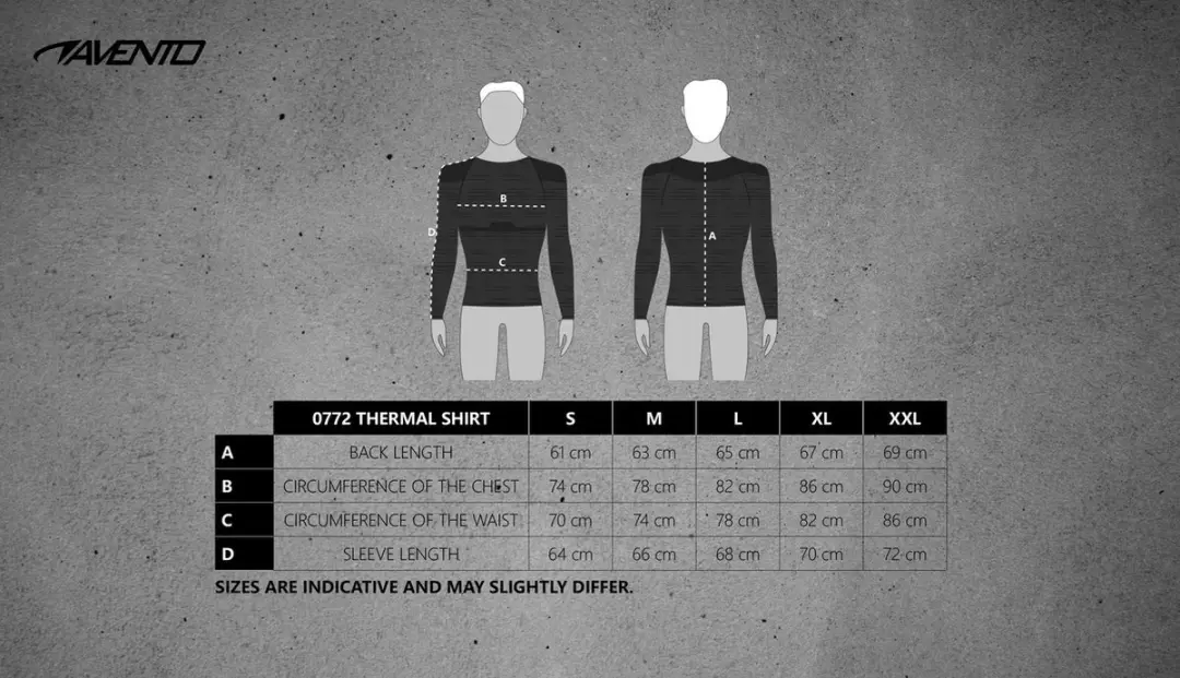 Avento Thermoshirt Superior XXL - Zwart/Donkerblauw - afbeelding 6 van 6