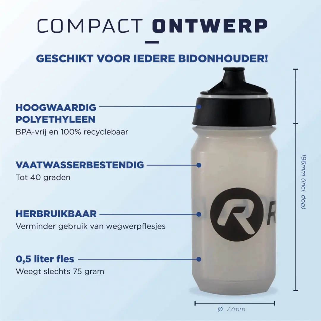 Rogelli Sportbidon 500ml - Transparant - afbeelding 4 van 6