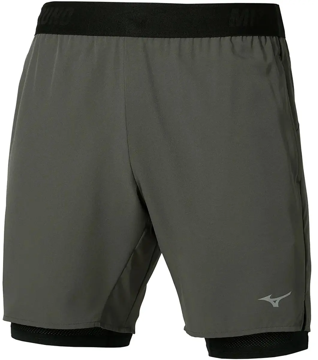 Mizuno Core 7.5 Inches 2in1 Korte Broek Groen M Man