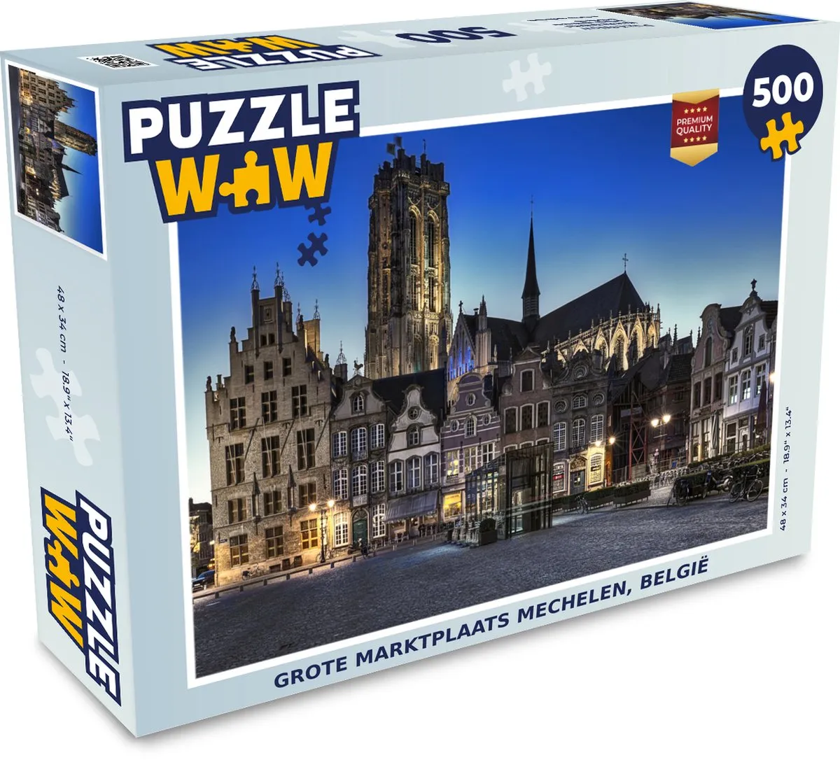 PuzzleWow Marktplaats Legpuzzel 500 Stuks Multicolor