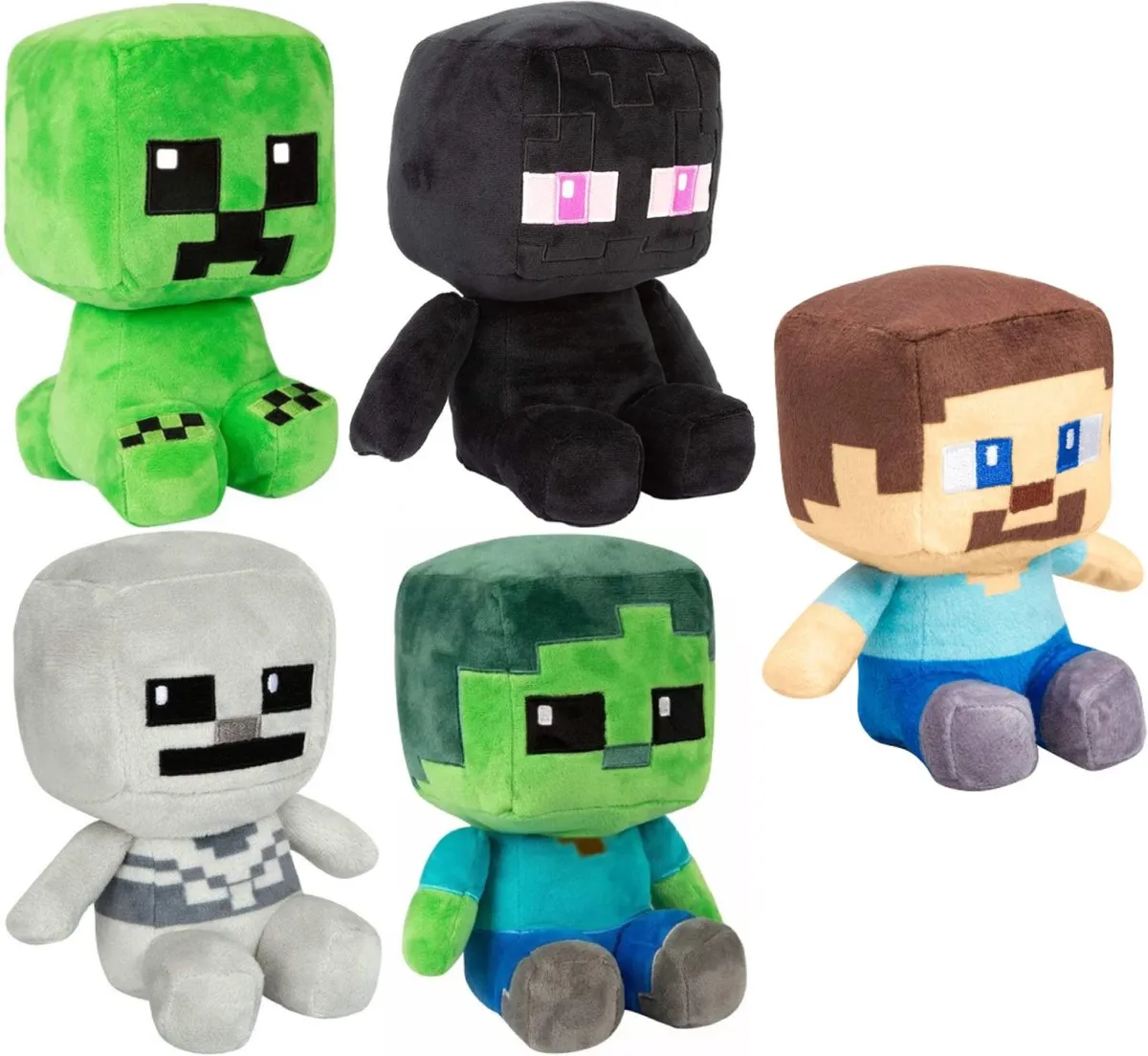 Minecraft Steve Pluche Knuffel 24cm - Zittend