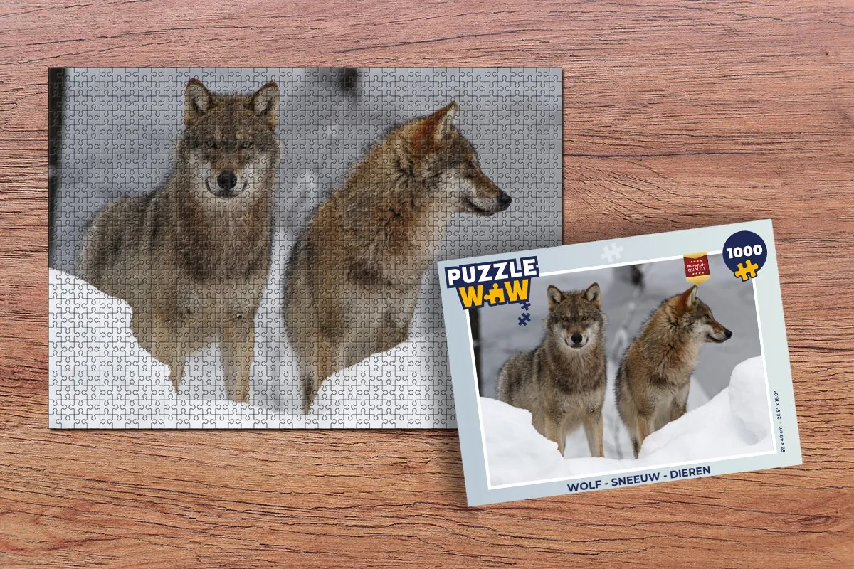 PuzzleWow Sneeuw Dieren Legpuzzel 1000 Stuks - Multicolor