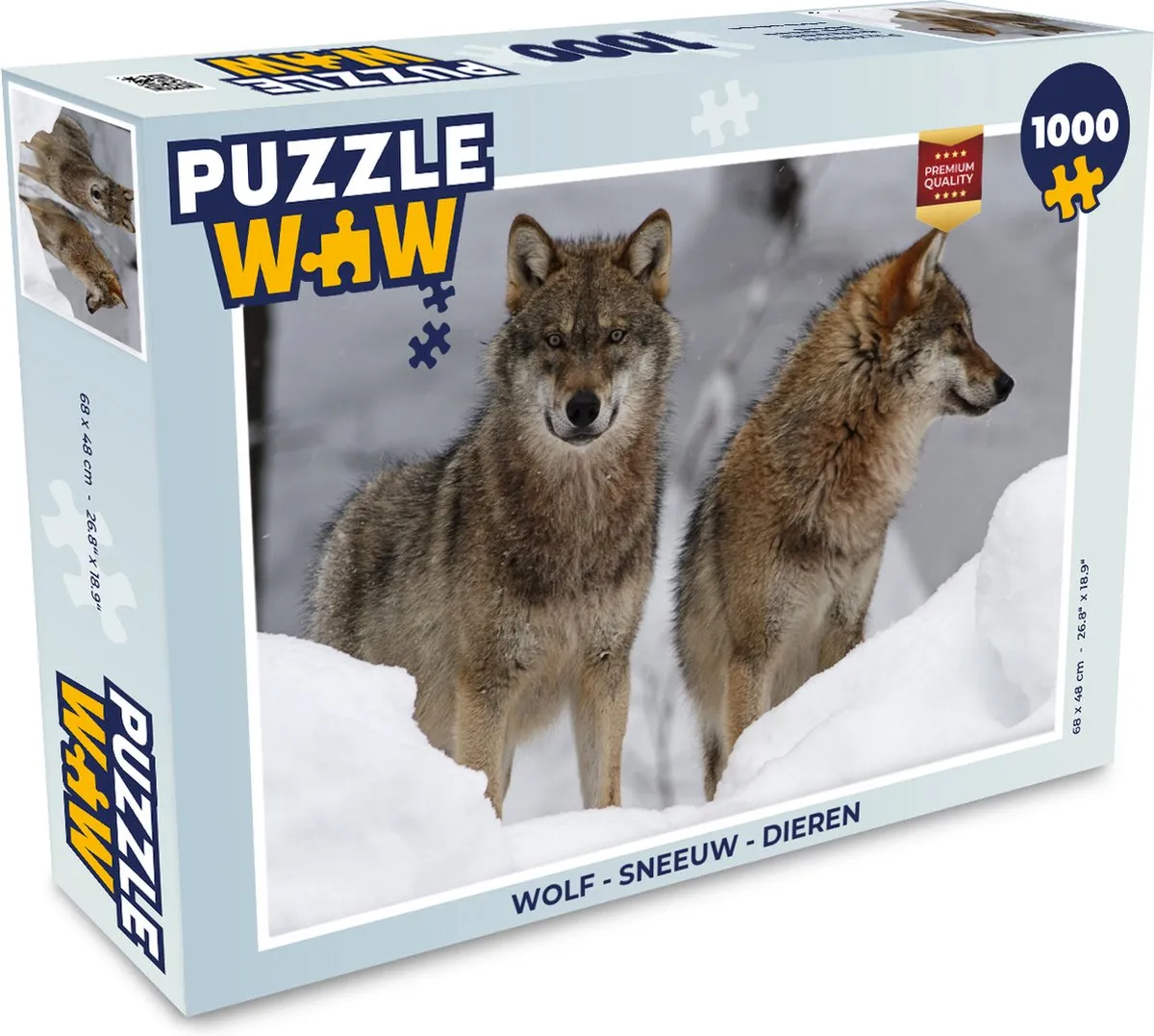 PuzzleWow Sneeuw Dieren Legpuzzel 1000 Stuks - Multicolor
