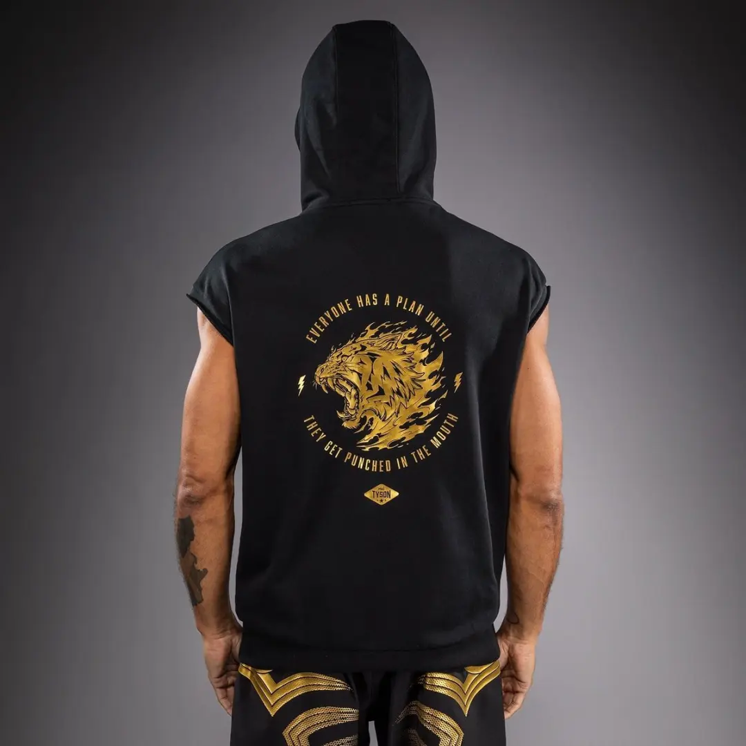 Venum x Mike Tyson Tiger Mouwloze Hoodie M - Zwart/Goud