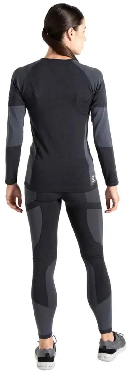 Dare 2b In The Zone III Thermoset Dames Broek & Shirt - M - Zwart/donker grijs