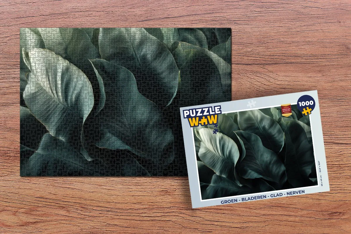 PuzzleWow Legpuzzel 1000 Stuks - Groen Bladeren