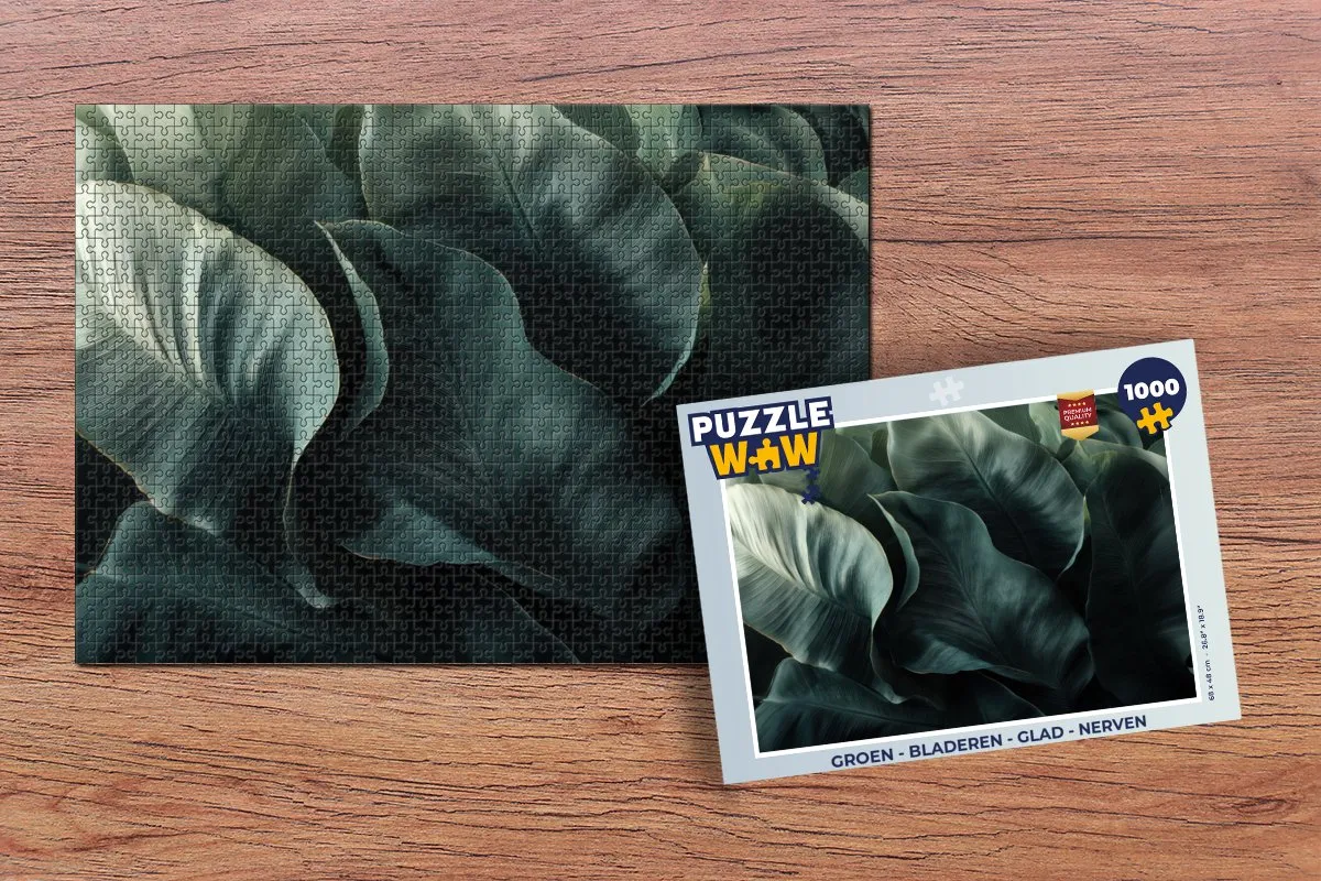 PuzzleWow Legpuzzel 1000 Stuks - Groen Bladeren