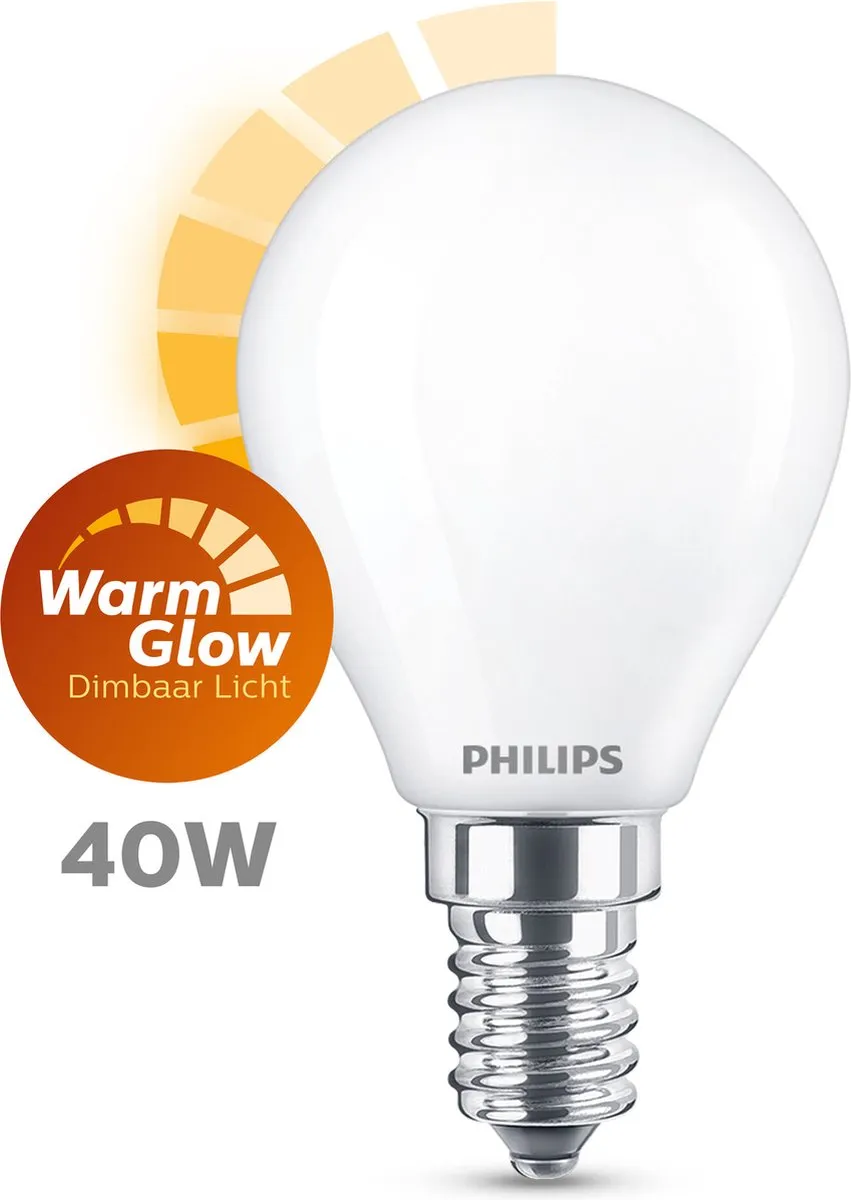 Philips LED Kogellamp 40W E14 Warm Wit - 2700K