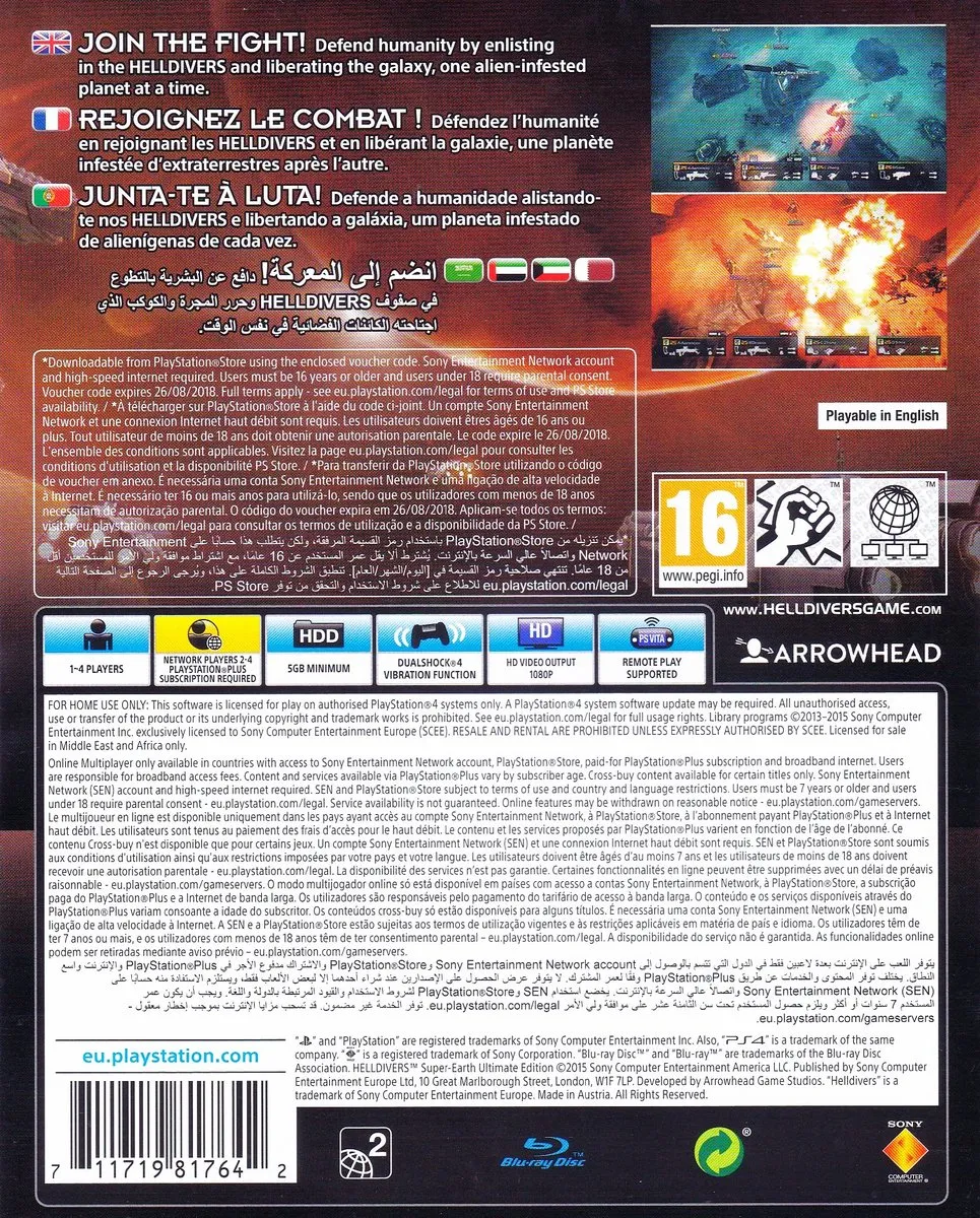Sony PlayStation Helldivers Super-Earth Ultimate Edition