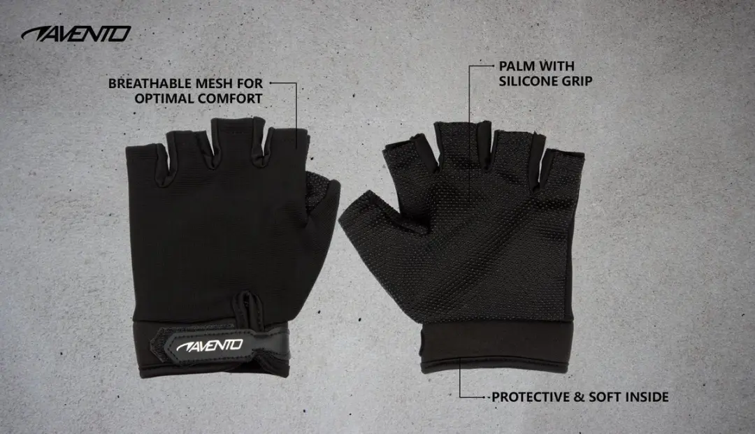 Avento Fitness Handschoenen Mesh - Zwart S/M
