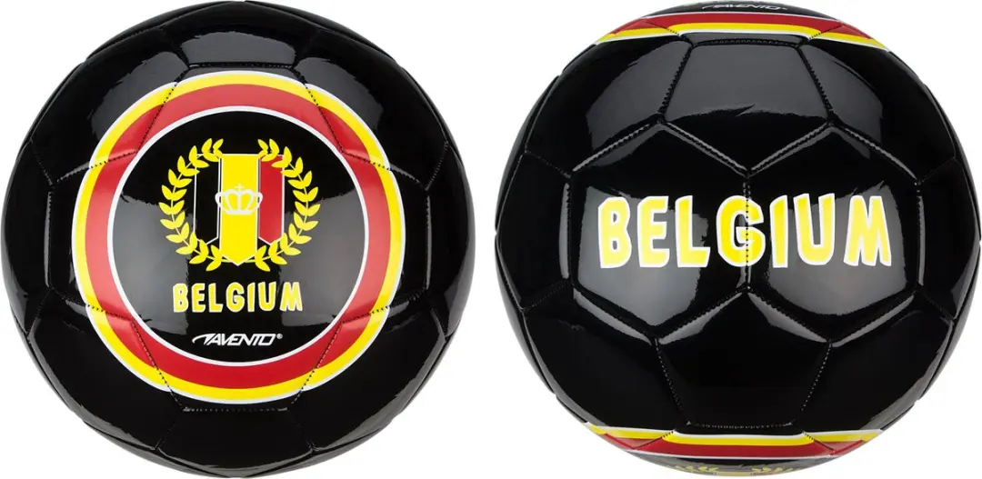 Avento Voetbal Glossy World Soccer - Maat 5 - Zwart/Geel