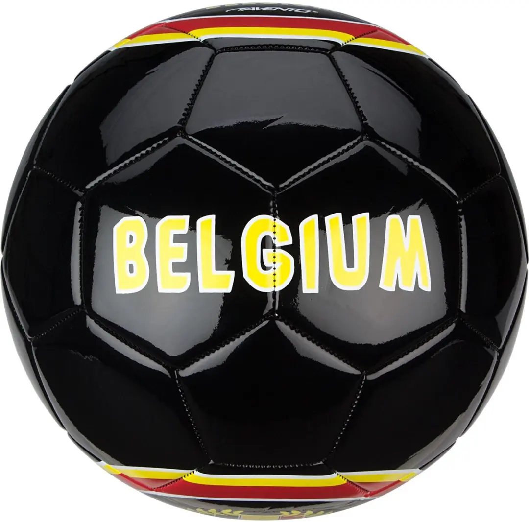 Avento Voetbal Glossy World Soccer - Maat 5 - Zwart/Geel