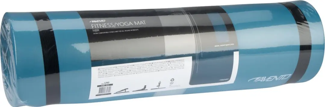 Avento Fitness/Yoga Mat NBR - Blauw - 183 x 61 x 1.2 cm
