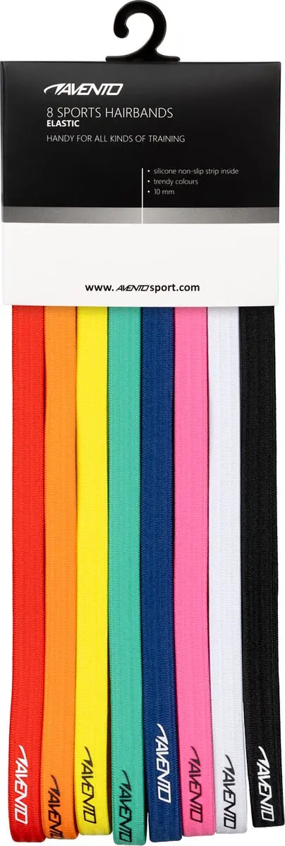 Avento Sporthaarbanden - 8 Stuks - Trendy Kleuren