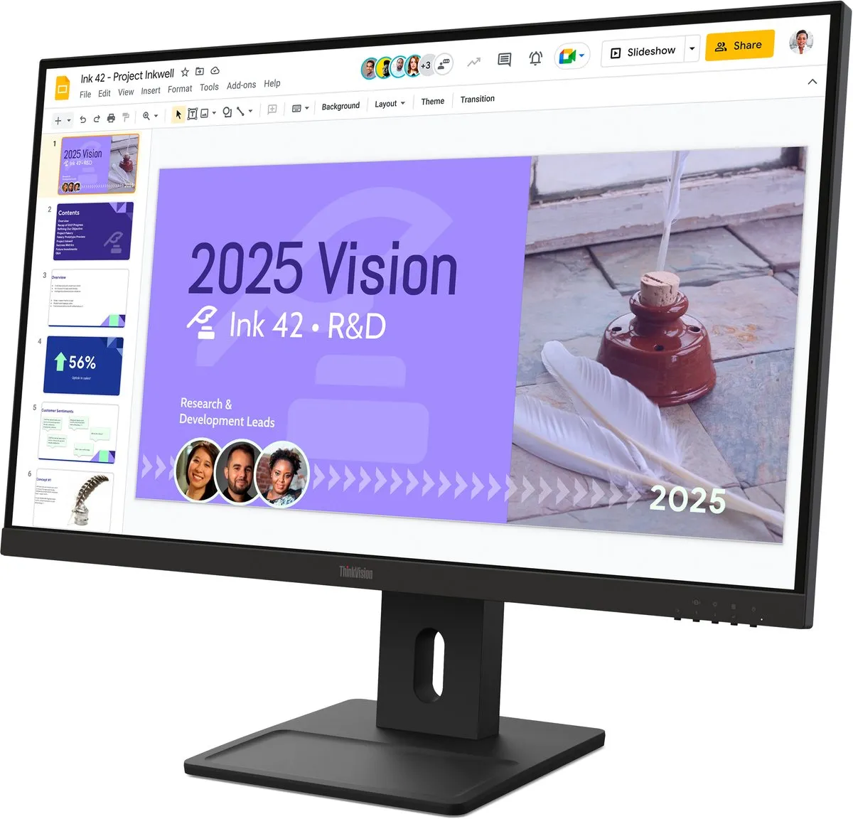 Lenovo ThinkVision E27Q-40 Monitor 27" QHD - Zwart