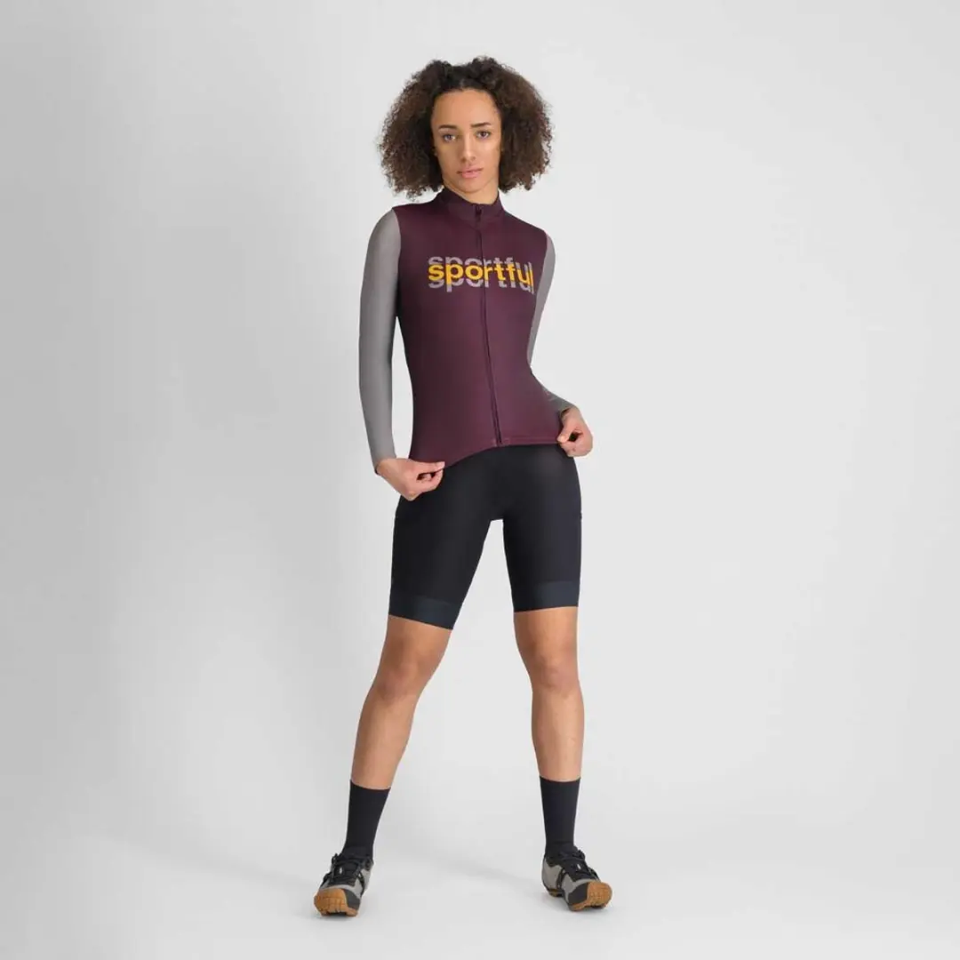 Sportful Supergiara Logo Thermal Trui - M - Deep Bordeaux