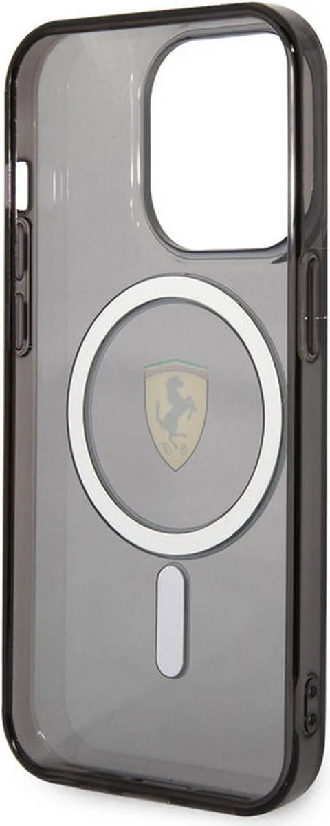 Ferrari Translucent Back Case MagSafe iPhone 14 Pro Max - Zwart