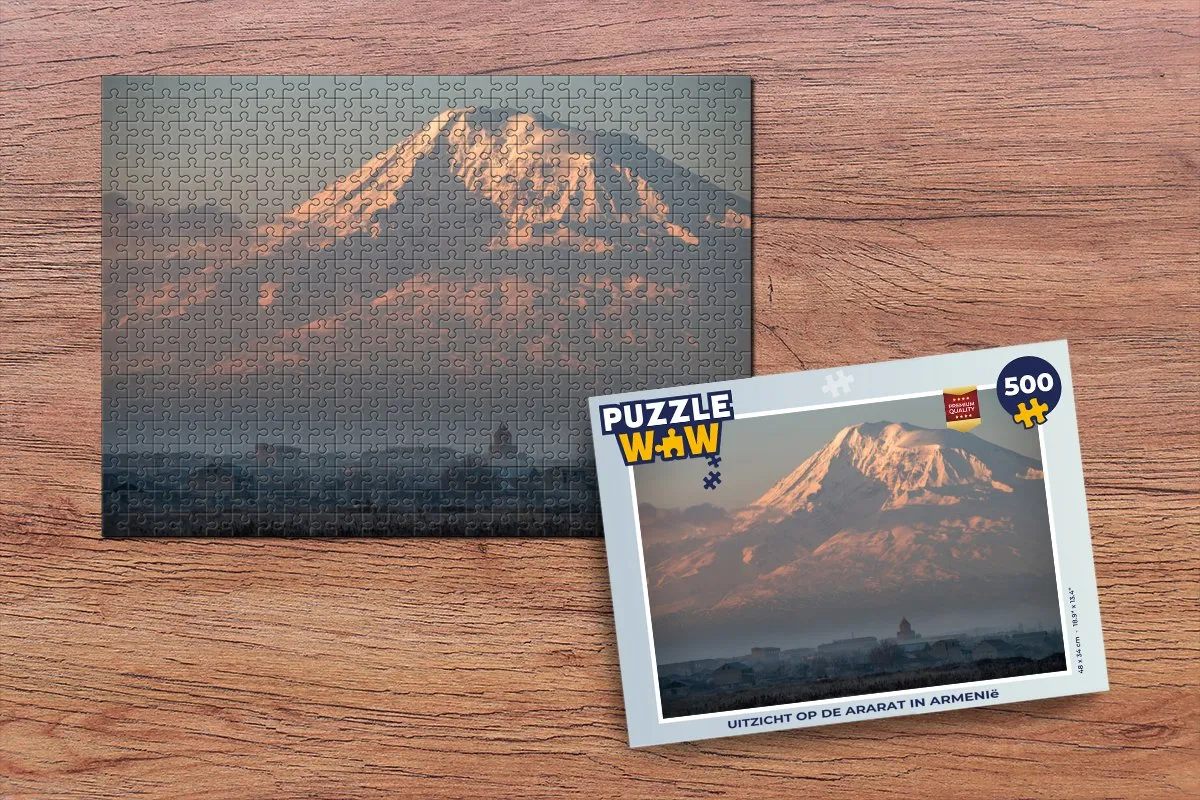 PuzzleWow Legpuzzel Uitzicht op de Ararat Armenië 500 Stuks - Multicolor