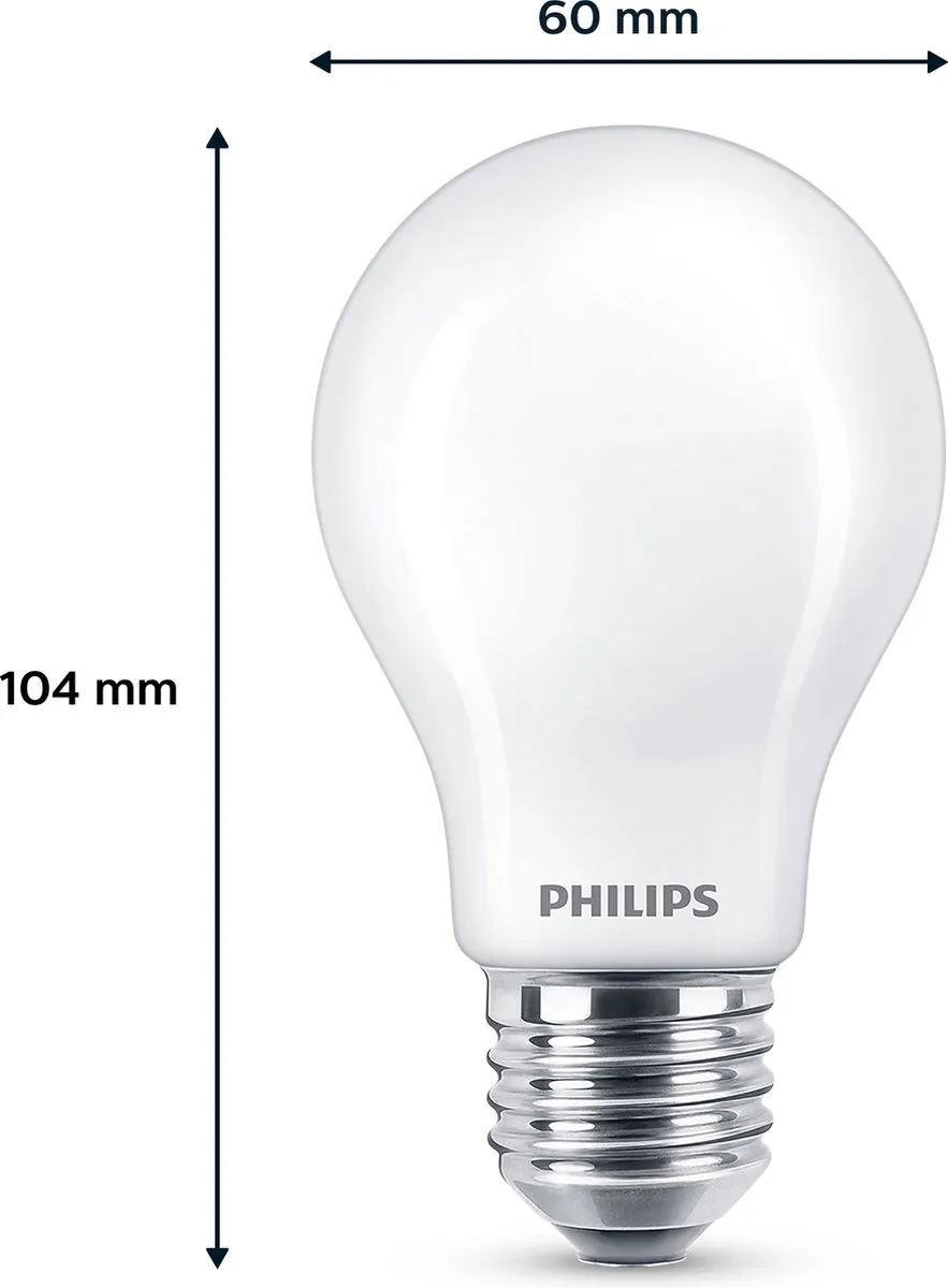Philips LED Lamp Mat E27 4,9W Warmwit - 6 Stuks