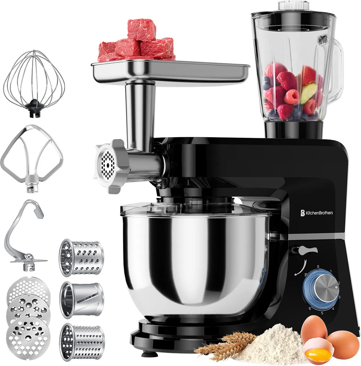 KitchenBrothers Keukenmachine 1500W