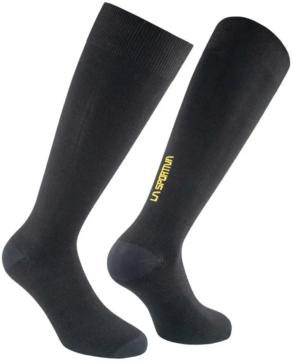 La Sportiva Silk Ultralight Sokken - Zwart Geel - EU 38-40
