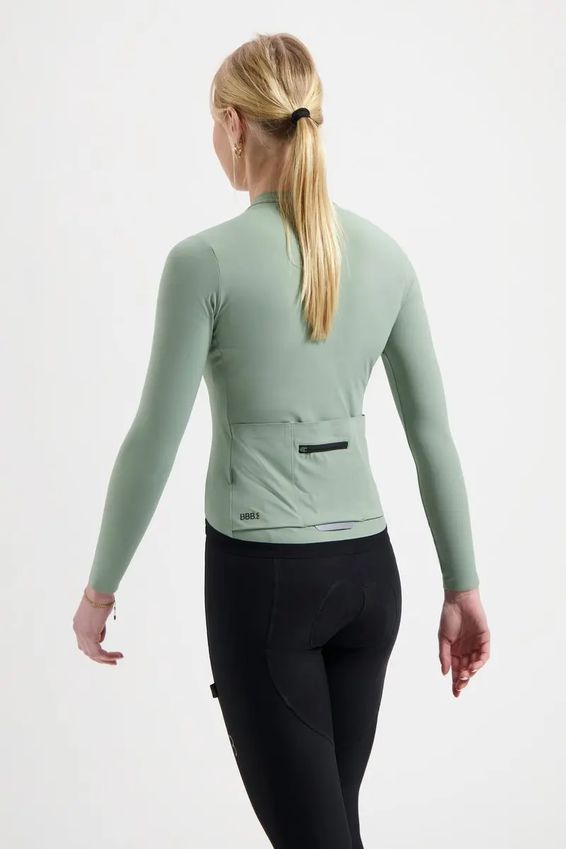 BBB Cycling Donna Essence Fietsshirt Lange Mouw - Sage Groen - XL