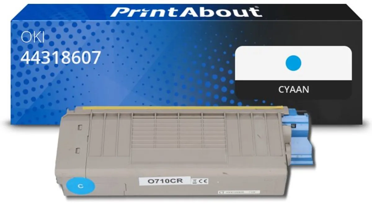 PrintAbout Huismerk Toner Cyaan 44318607-PA
