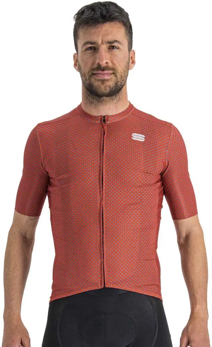Sportful Fietsshirt Korte Mouwen Rood Paars Heren