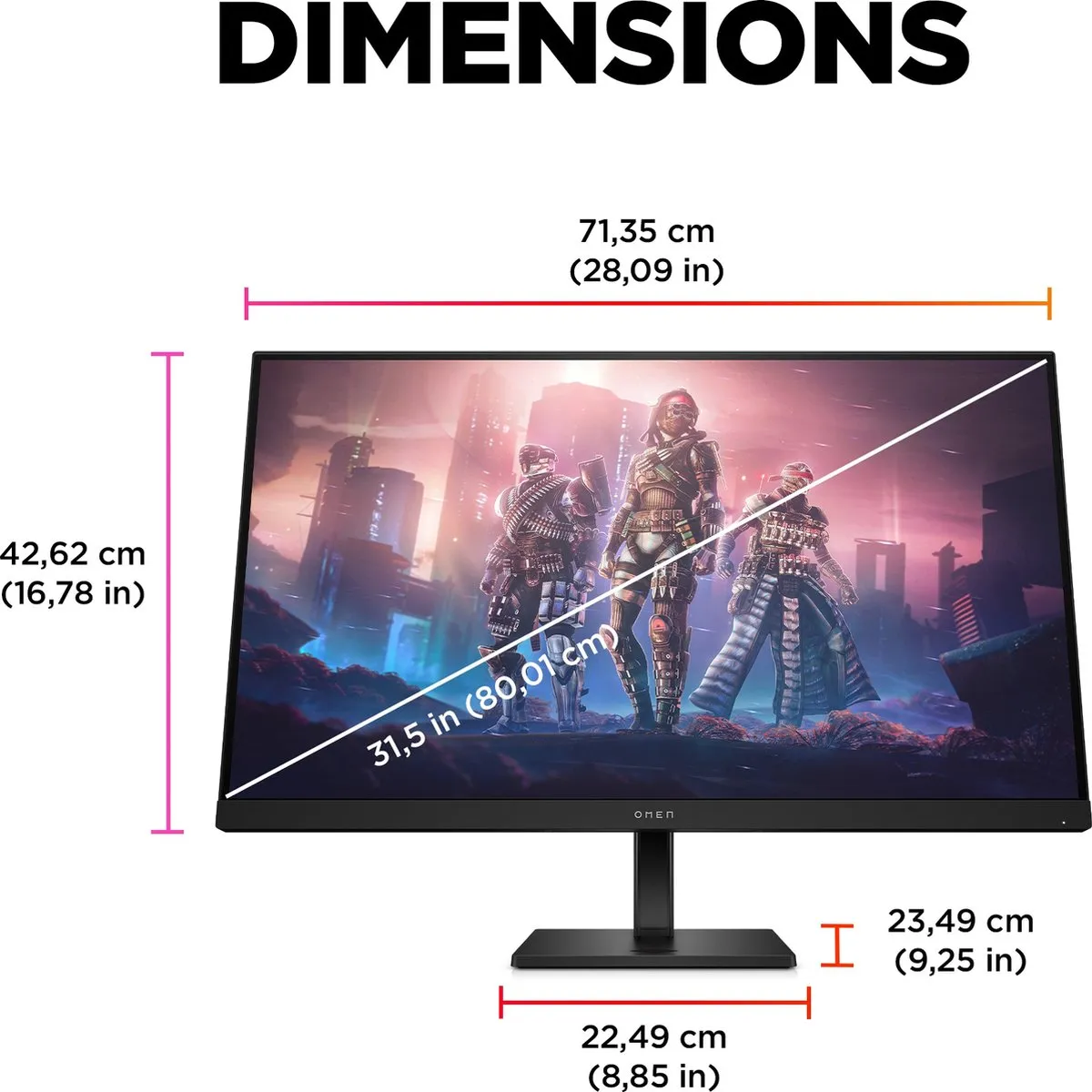 HP Omen 32Q QHD Gaming Monitor 165Hz - 32 inch