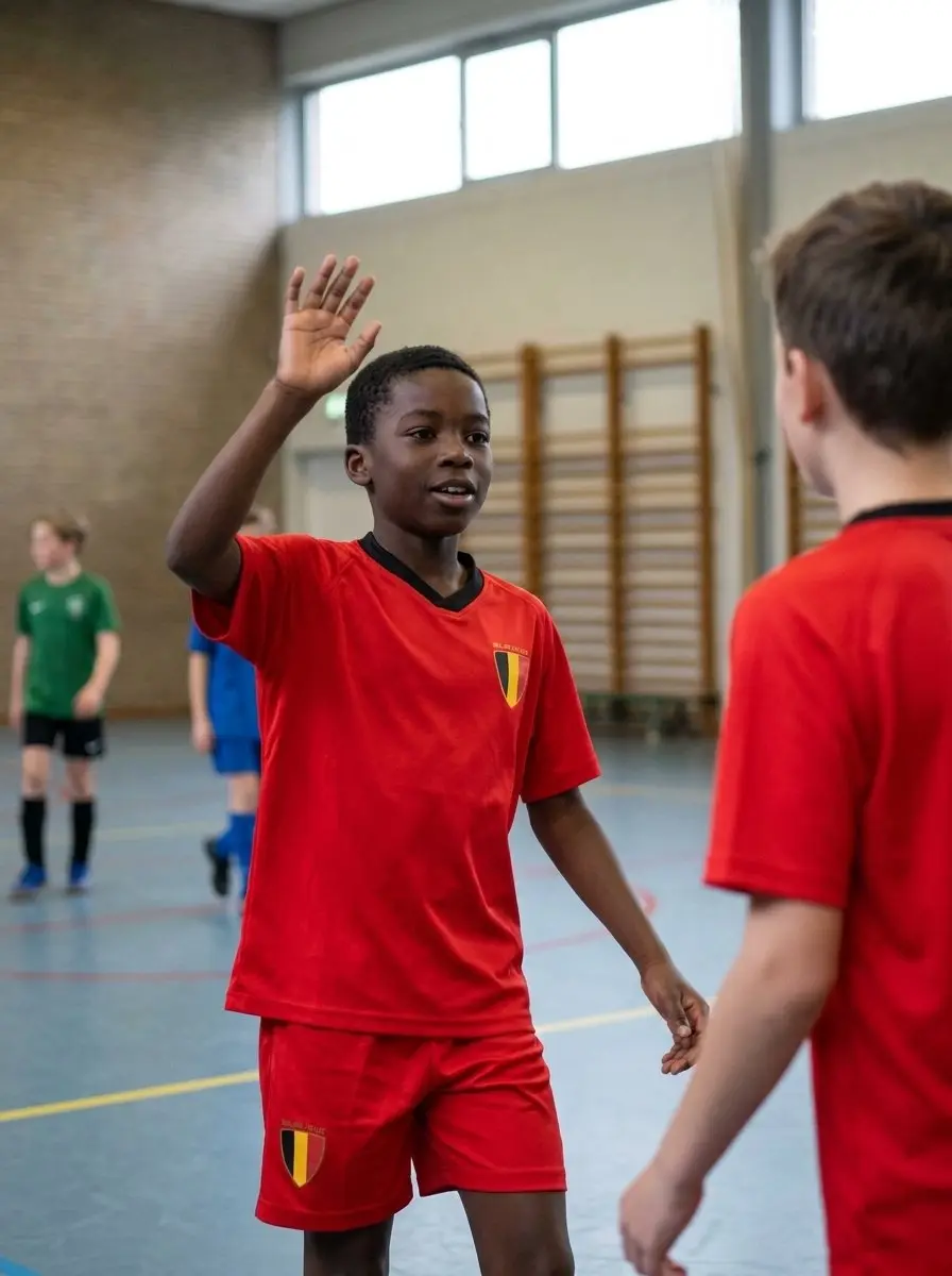 Avento Supporter België WK Voetbalset Junior - Rood/Zwart 92
