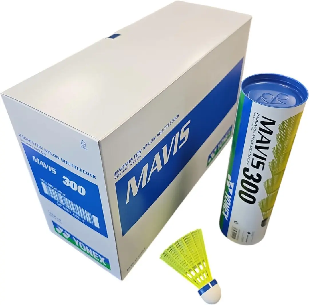 Yonex Mavis 300 Shuttles Geel Overdoos 10 Tubes