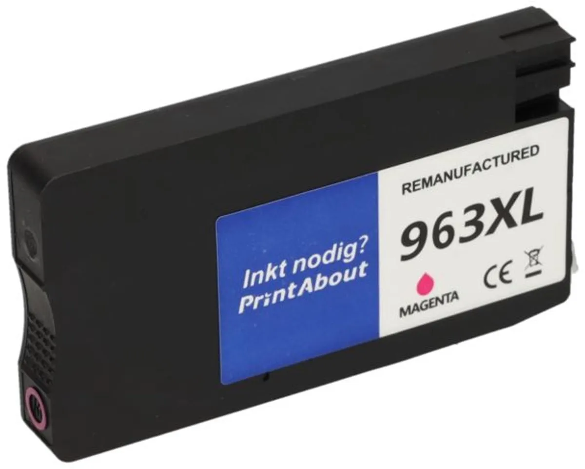 PrintAbout Inktcartridge 963 3JA24AE Magenta - 25.5ml - o.a. HP OfficeJet Pro