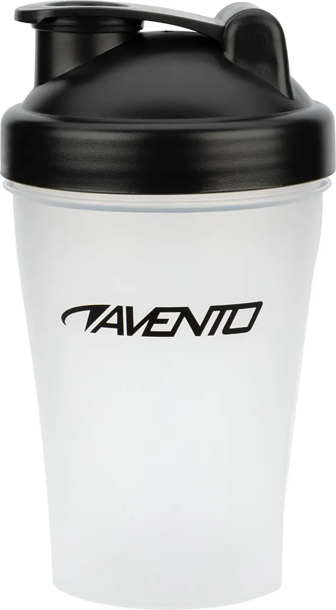 Avento Shakebeker 400ml - Transparant/Zwart - afbeelding 6 van 6