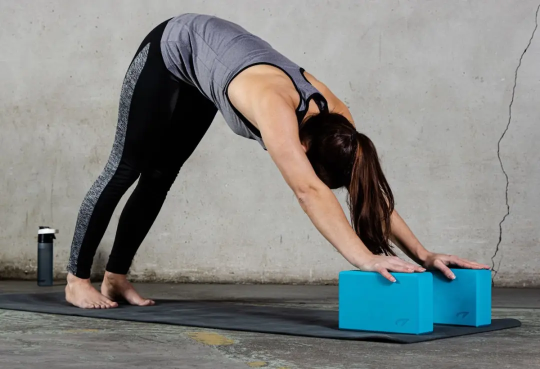 Avento Yoga Blokken - 2 Stuks - Blauw - 23x15x7.6cm