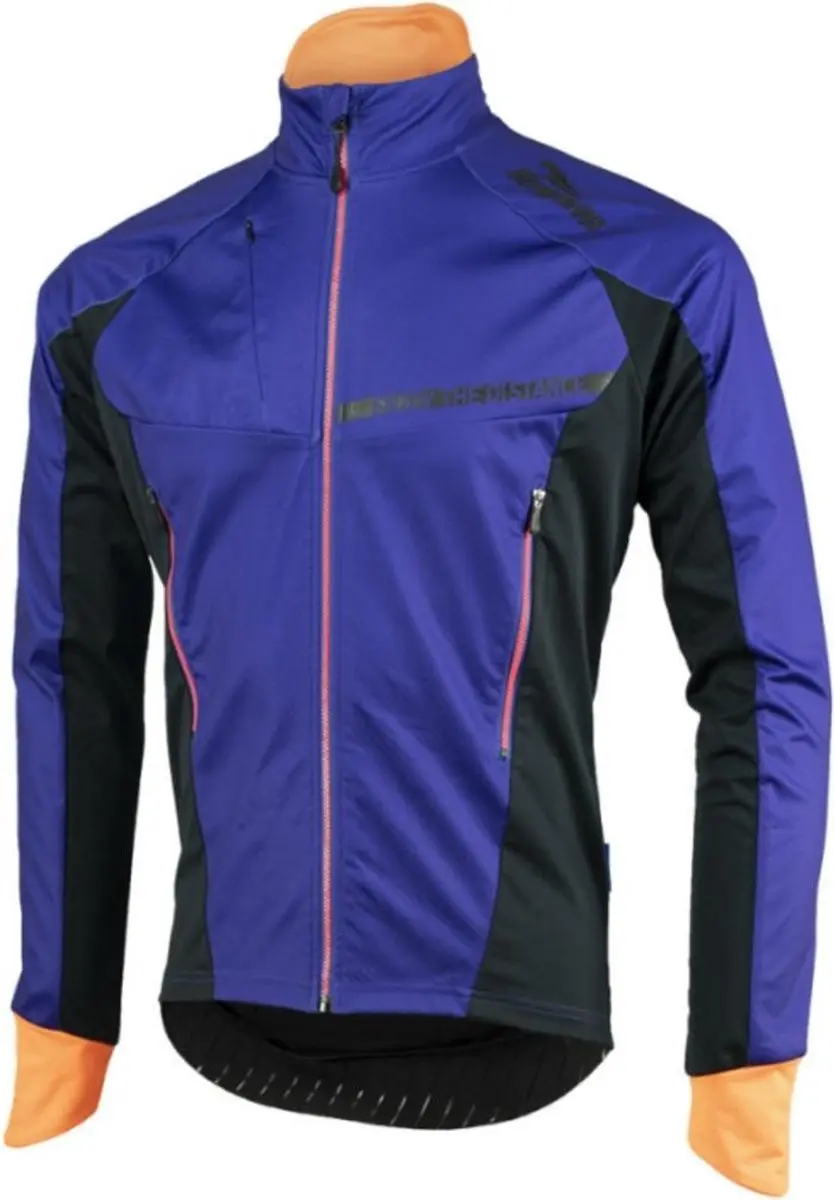 Winterjack Contento Blauw/Zwart/Oranje M