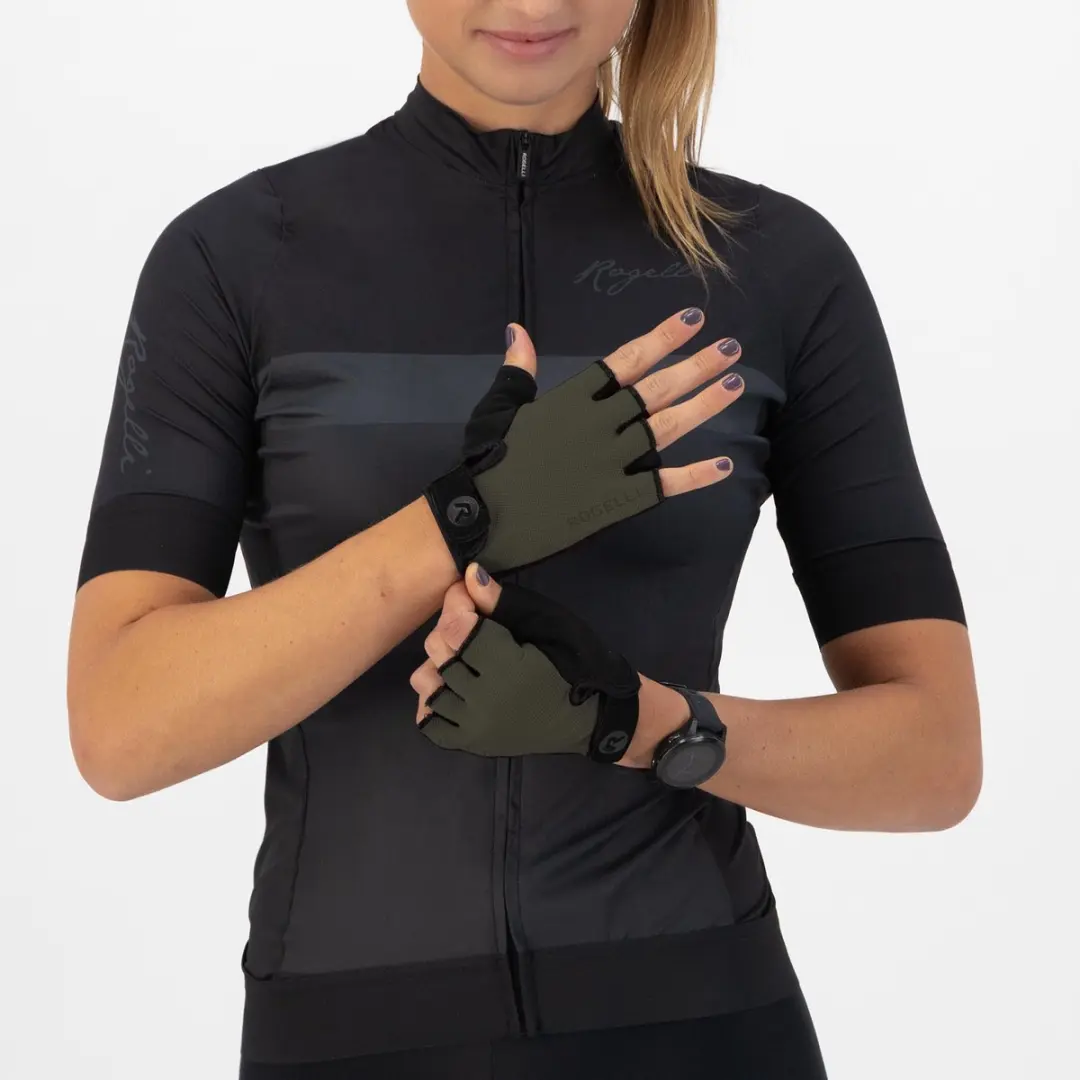 Rogelli Core Dames Fietshandschoenen M - Korte vinger - Legergroen