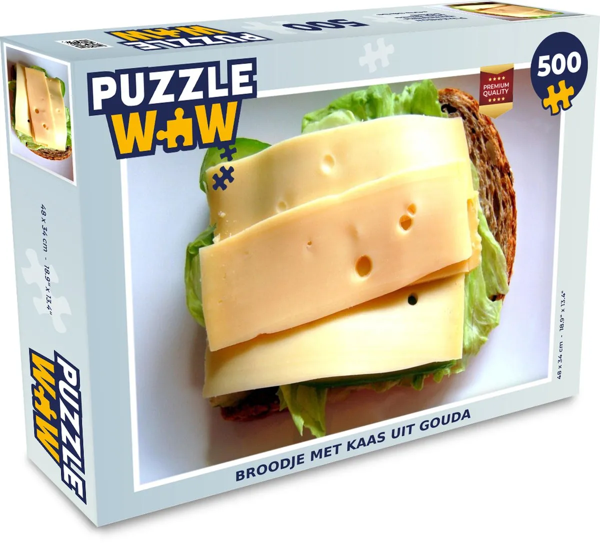 PuzzleWow Brood Kaas Gouda Legpuzzel 500 Stuks