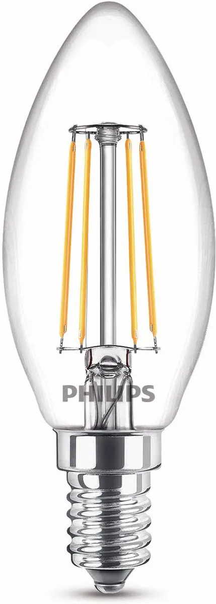 Philips LED Kaarslamp E14 4.3W Warmwit