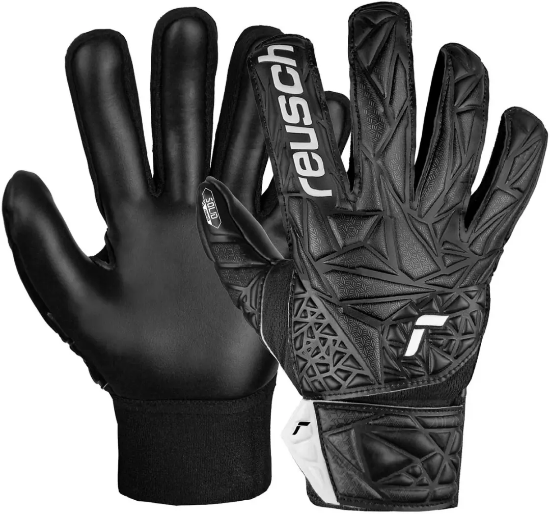 Reusch Attrakt Starter Solid Finger Support Junior Black Keepershandschoenen Kin