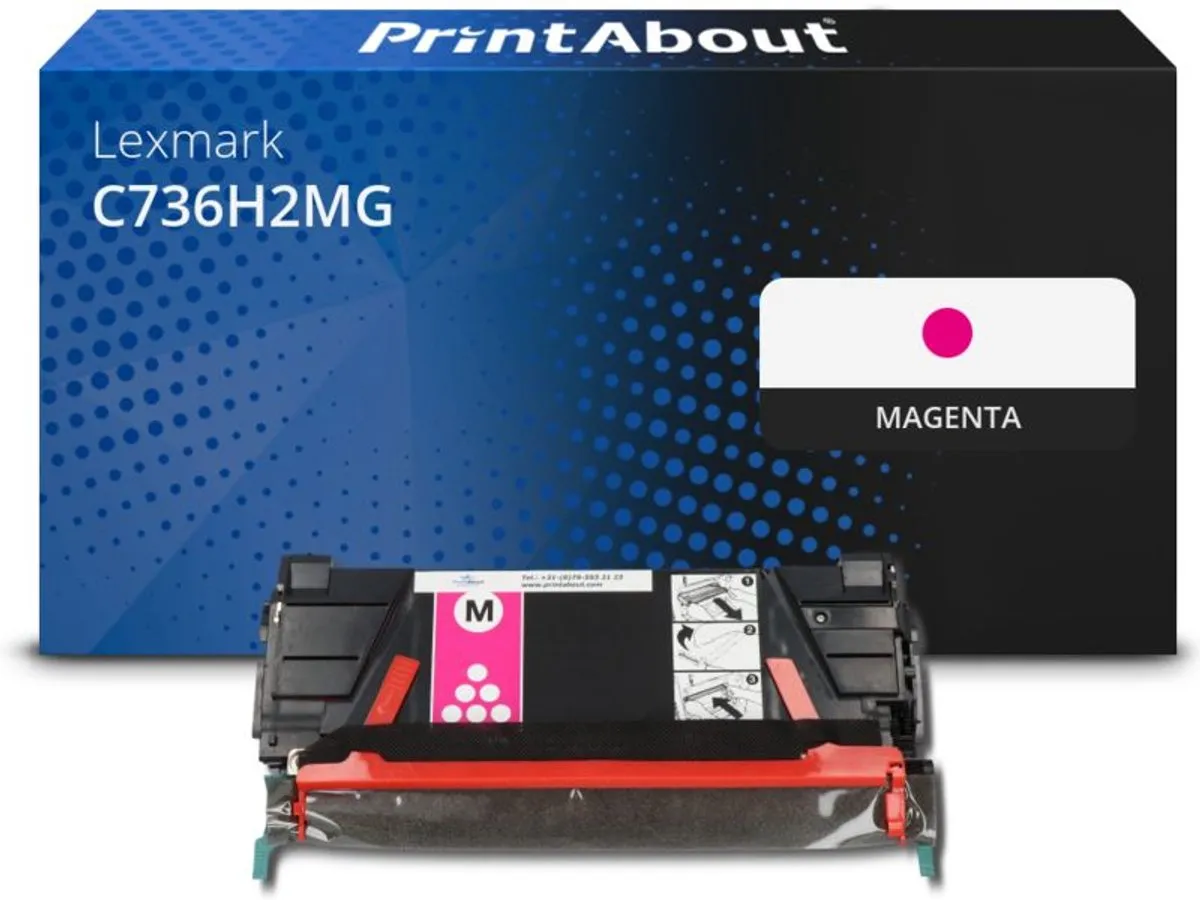 PrintAbout Lexmark C736H2MG Toner Magenta - 13.500 pagina's