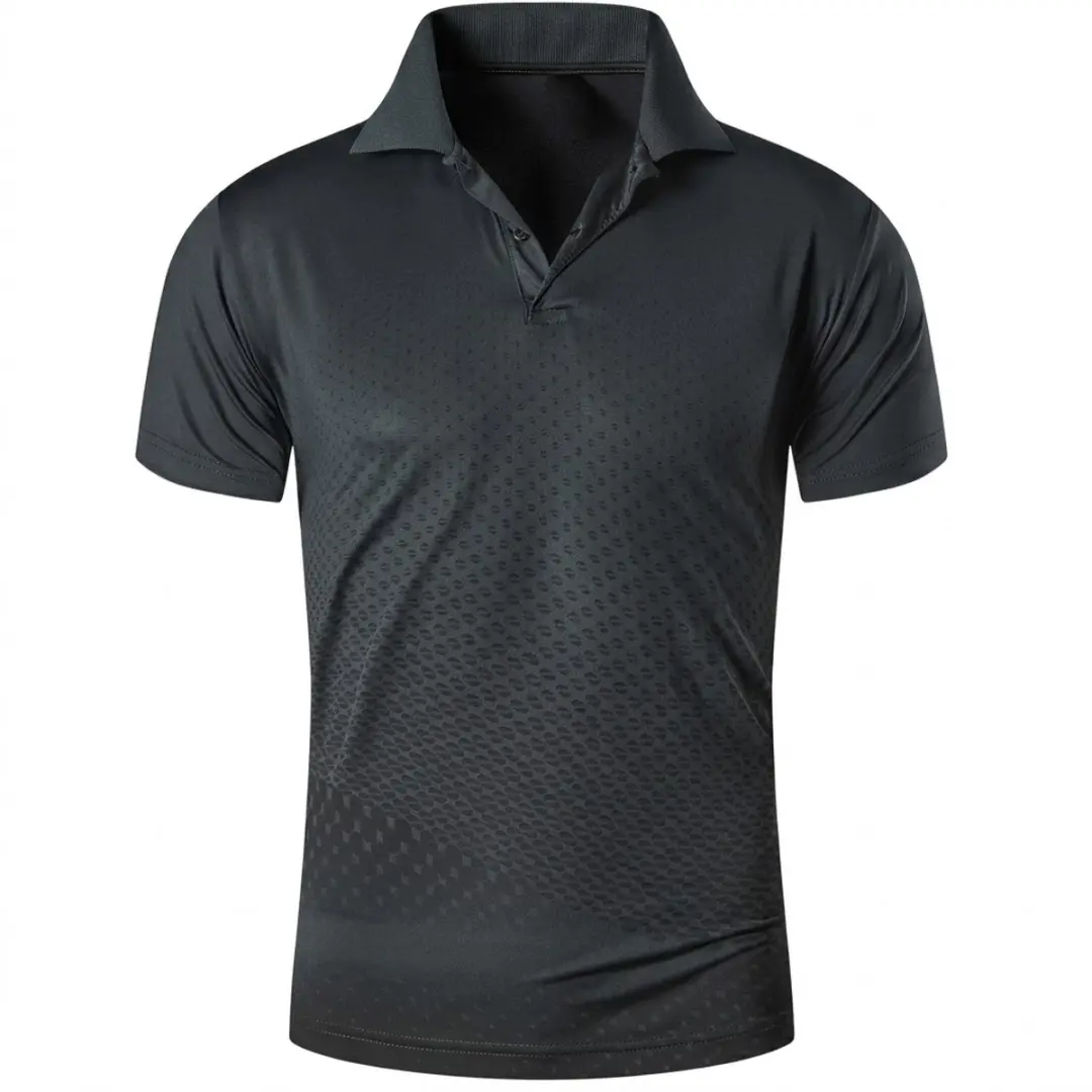 Donkergrijs tennisshirt heren M