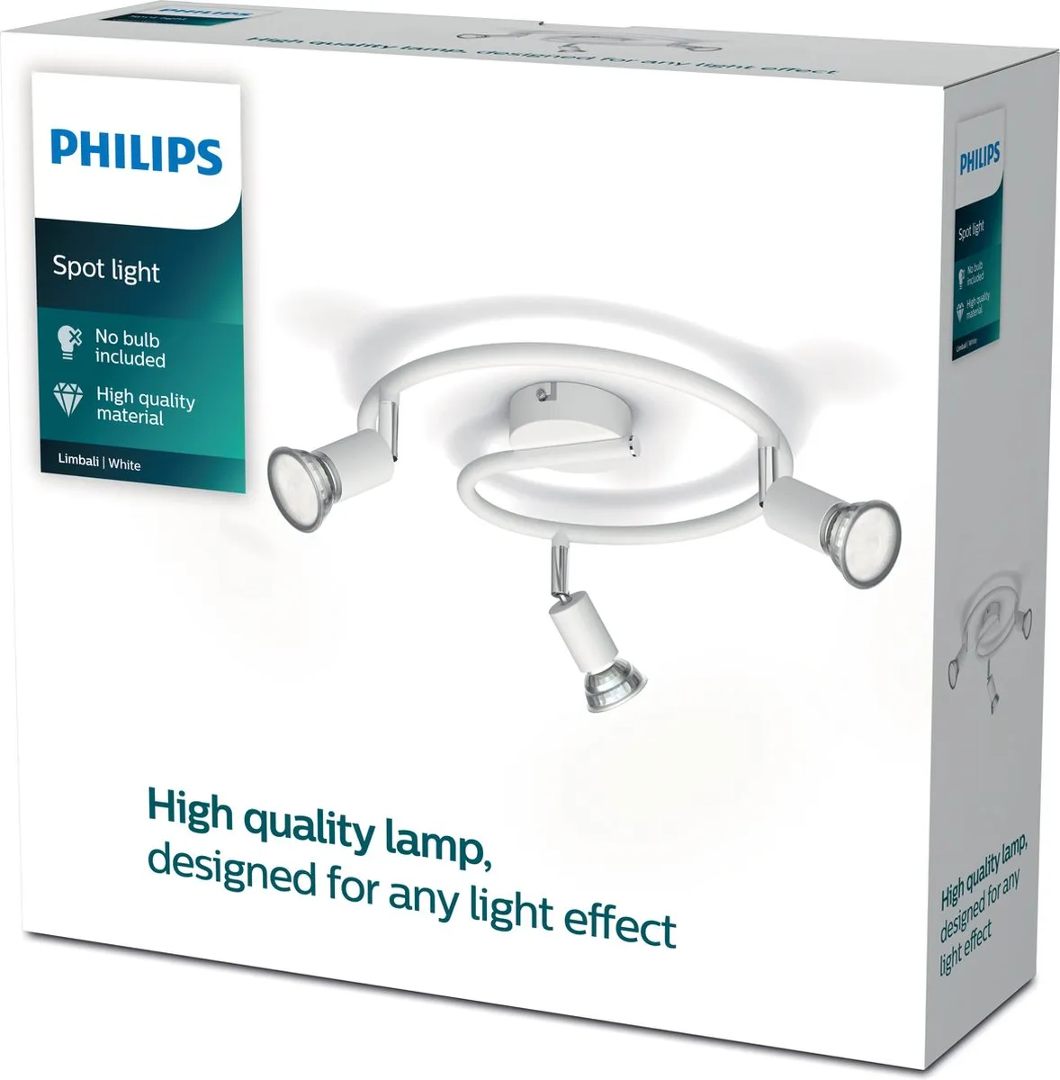 Philips Limbali Opbouwspot 3x GU10 Warmwit 2700K - Wit