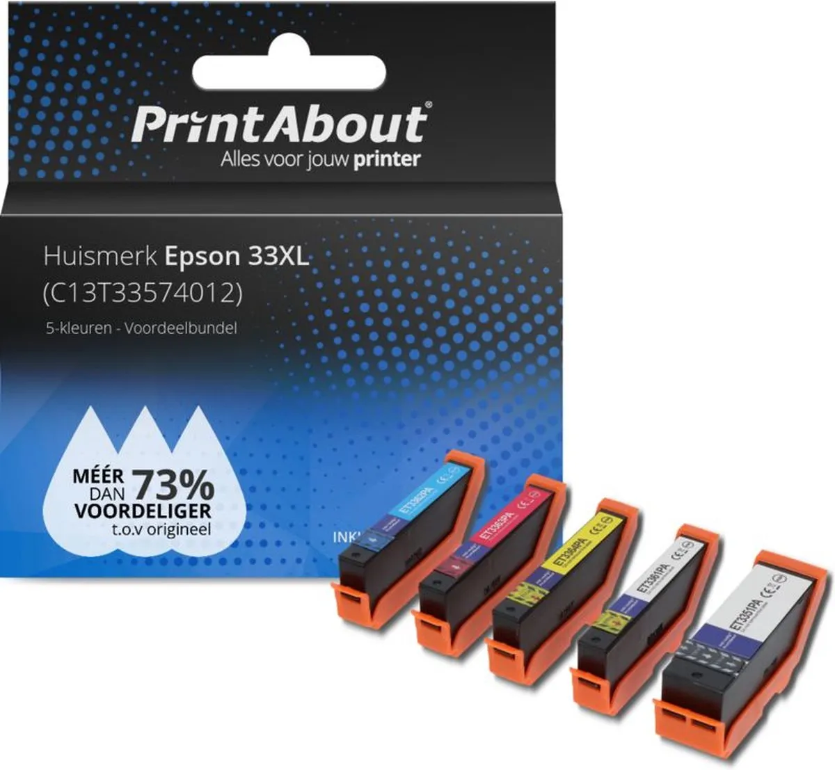 PrintAbout C13T33574012-PA2 Inktcartridge 5-Kleuren - 5.700 pagina's