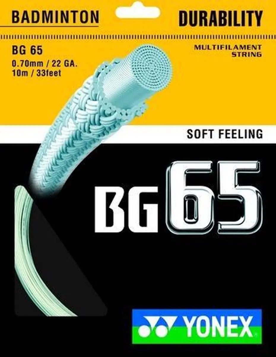 Yonex BG 65 badminton bespanning wit