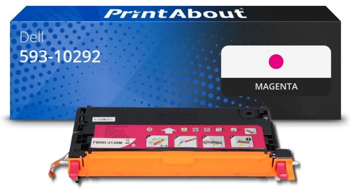 PrintAbout Huismerk Dell 593-10292 Toner Magenta