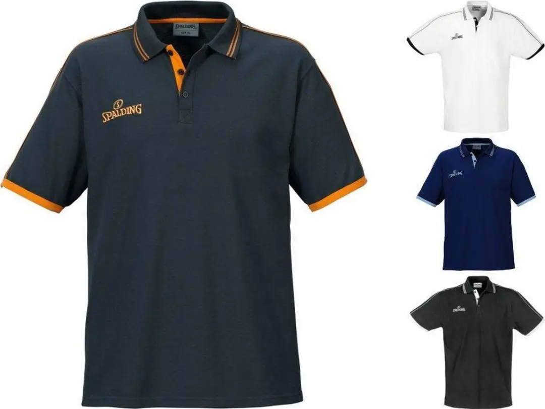 Spalding Polo Shirt Zwart - XL