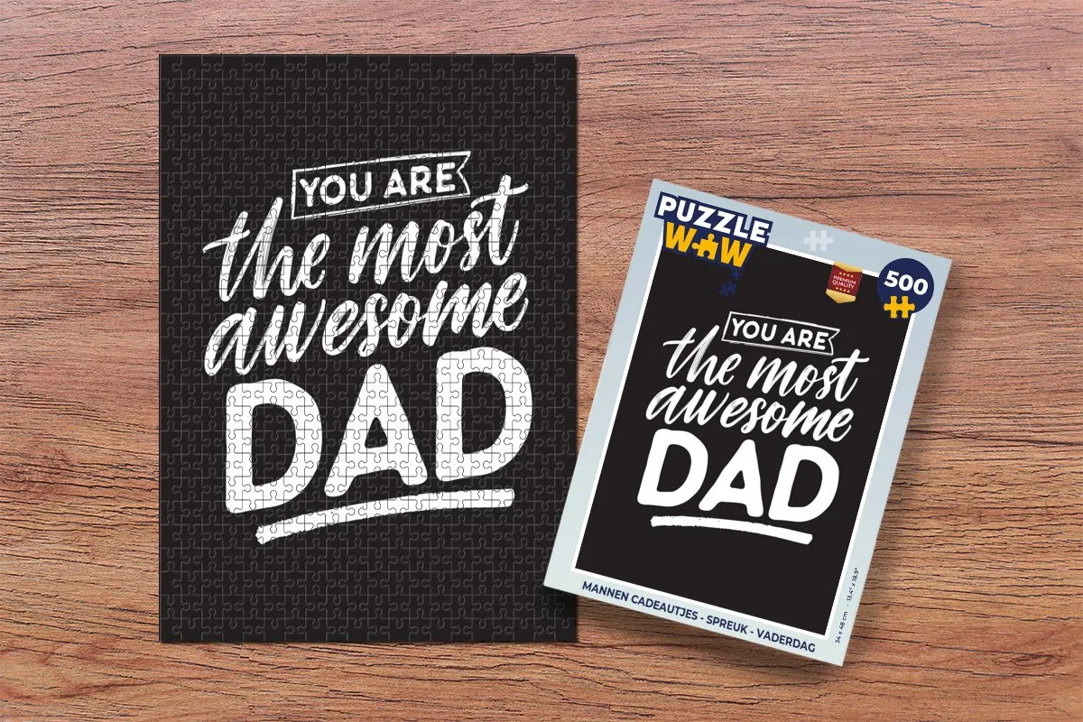 PuzzleWow You are the most awesome dad Legpuzzel 500 Stuks - Multicolor
